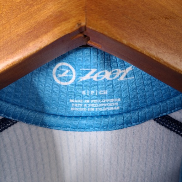 Zoot Ironman Boulder Cycling Jersey Mens Small Blue Yellow Long Sleeve - Picture 3 of 8